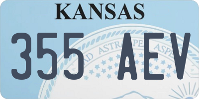 KS license plate 355AEV