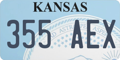 KS license plate 355AEX