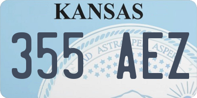 KS license plate 355AEZ