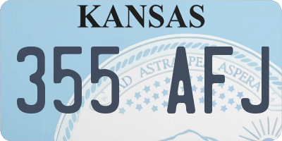 KS license plate 355AFJ