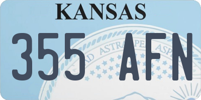 KS license plate 355AFN