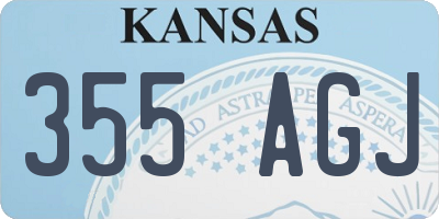 KS license plate 355AGJ