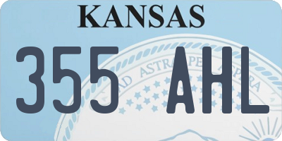KS license plate 355AHL