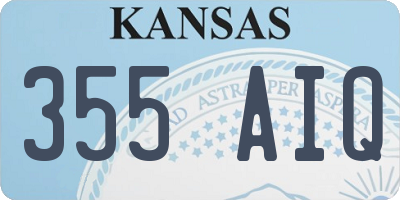 KS license plate 355AIQ