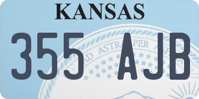 KS license plate 355AJB
