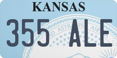 KS license plate 355ALE