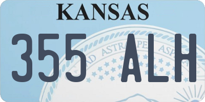 KS license plate 355ALH