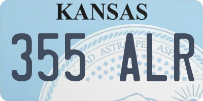 KS license plate 355ALR