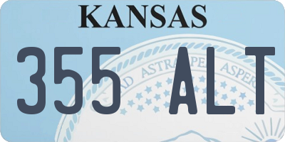 KS license plate 355ALT