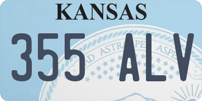 KS license plate 355ALV