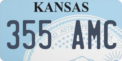KS license plate 355AMC