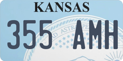 KS license plate 355AMH