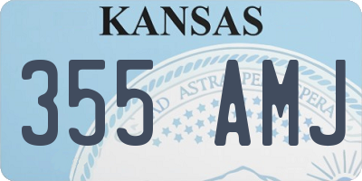 KS license plate 355AMJ