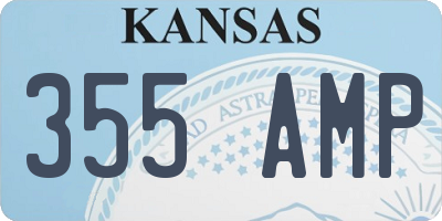 KS license plate 355AMP