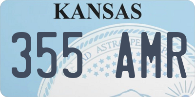 KS license plate 355AMR
