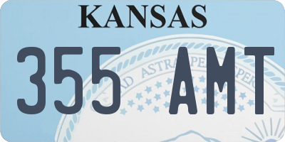 KS license plate 355AMT