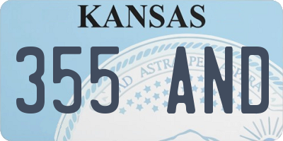 KS license plate 355AND