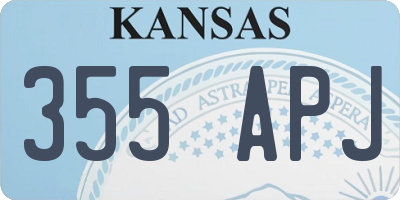 KS license plate 355APJ