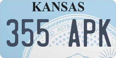 KS license plate 355APK