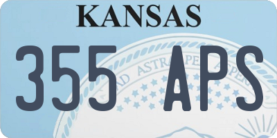 KS license plate 355APS