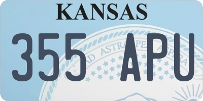 KS license plate 355APU