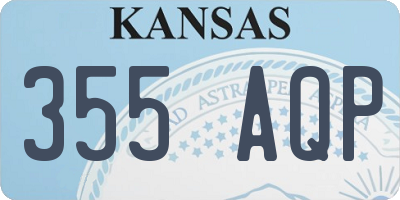 KS license plate 355AQP