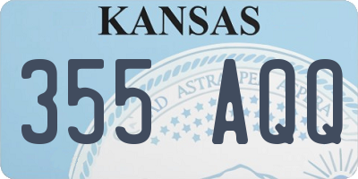 KS license plate 355AQQ