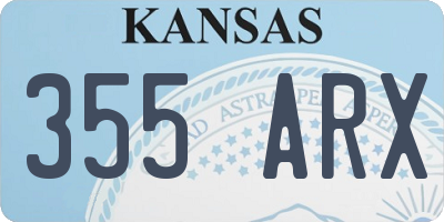 KS license plate 355ARX