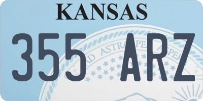 KS license plate 355ARZ