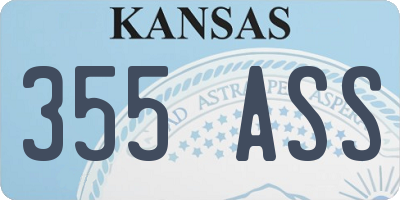 KS license plate 355ASS