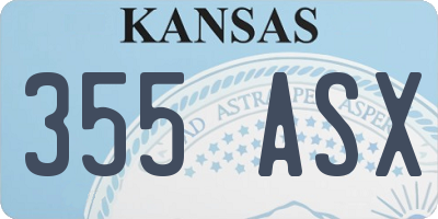 KS license plate 355ASX