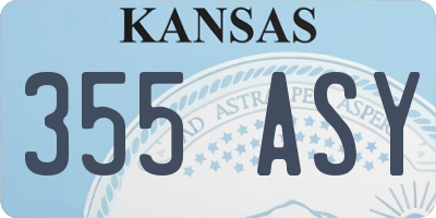 KS license plate 355ASY