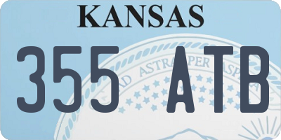 KS license plate 355ATB