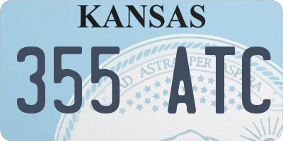 KS license plate 355ATC