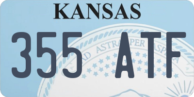 KS license plate 355ATF