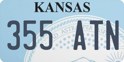 KS license plate 355ATN