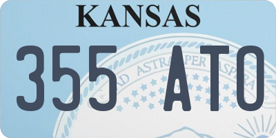 KS license plate 355ATO