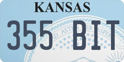 KS license plate 355BIT