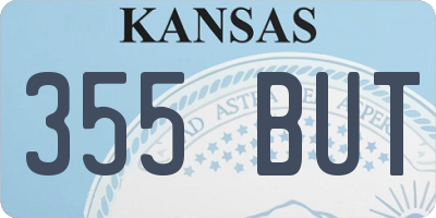 KS license plate 355BUT