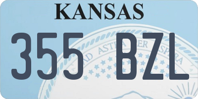 KS license plate 355BZL