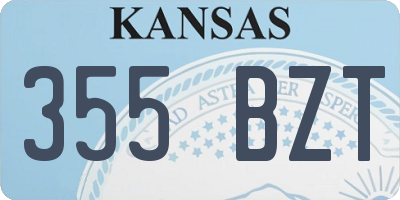 KS license plate 355BZT