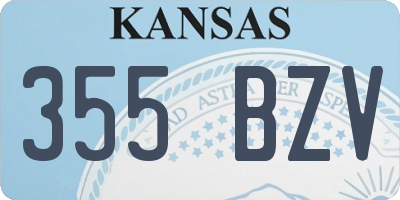 KS license plate 355BZV