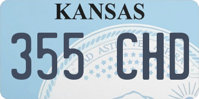 KS license plate 355CHD