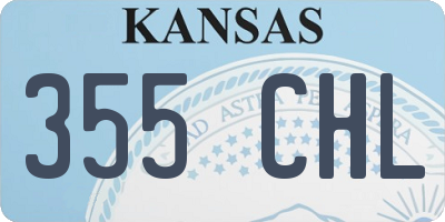 KS license plate 355CHL
