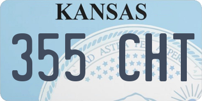 KS license plate 355CHT