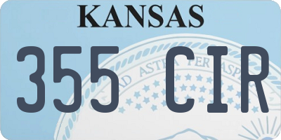 KS license plate 355CIR
