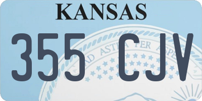 KS license plate 355CJV
