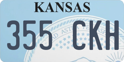 KS license plate 355CKH