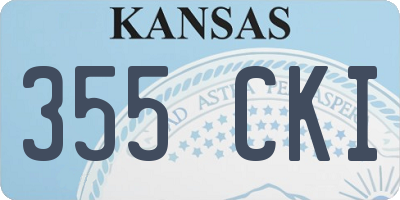 KS license plate 355CKI