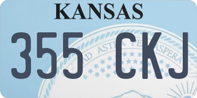 KS license plate 355CKJ